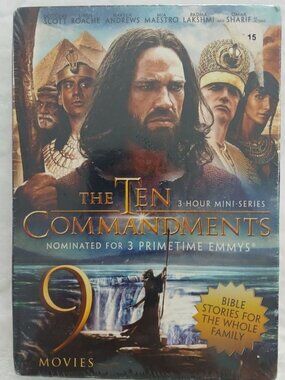 Sealed The Ten Commandments & Bible Stories DVD Set 2 Discs 9 Movies 13+ Hours R